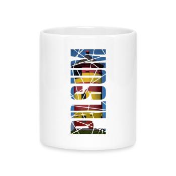 Leuchtturm Pilsum - Geschenk - Tasse mit Herzhenkel - Weiß - Vorne
