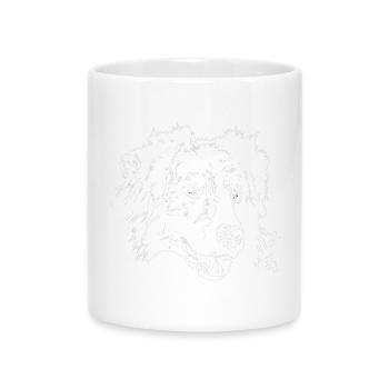 Berger australien - Mug avec anse en forme de cœur - blanc - Devant