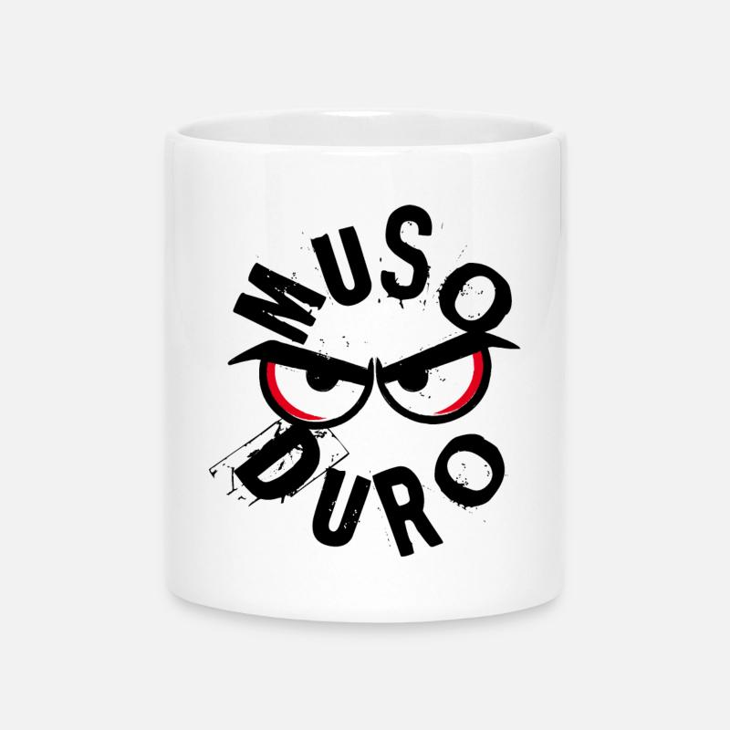 Muso Duro - Grumpy Face - Mug with Heart-Shaped Handle - white