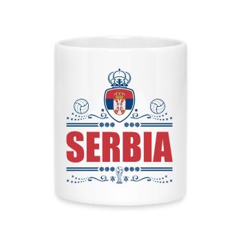 SERBIE - Mug avec anse en forme de cœur - blanc - Devant