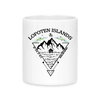 Lofoten Islands - black - Tasse mit Herzhenkel - Weiß - Vorne