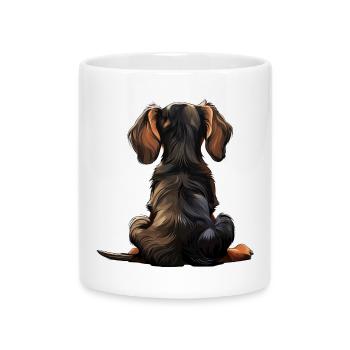 Teckel - Mug avec anse en forme de cœur - blanc - Devant