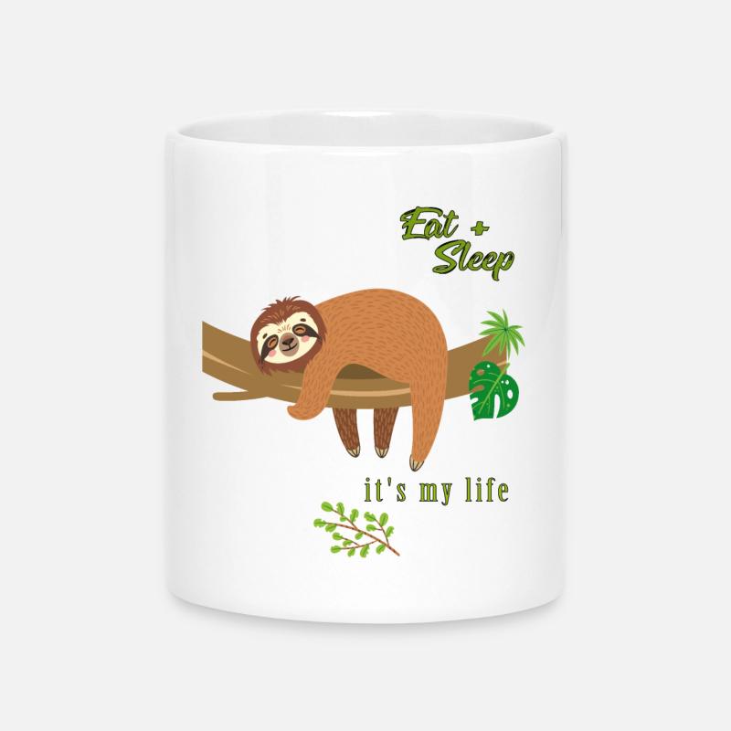 Faultier - Tasse mit Herzhenkel - Weiß