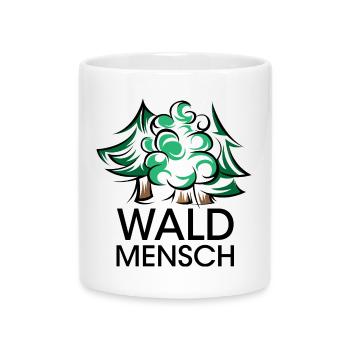 Logo d’arbres d’homme de forêt icône de logo de forêts de forêt - Mug avec anse en forme de cœur - blanc - Devant
