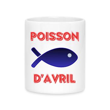 APRIL FOOL - Mug with Heart-Shaped Handle - white - Front