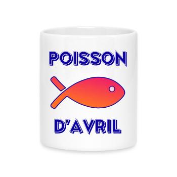FISH. APRIL FOOL - Mug with Heart-Shaped Handle - white - Front