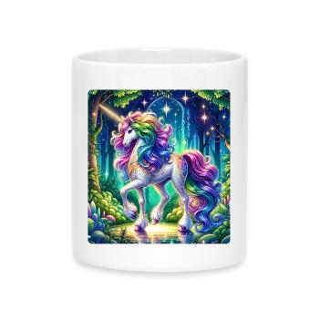 Fantaisie Licorne Chevaux Fans Licorne Amoureux - Mug avec anse en forme de cœur - blanc - Devant