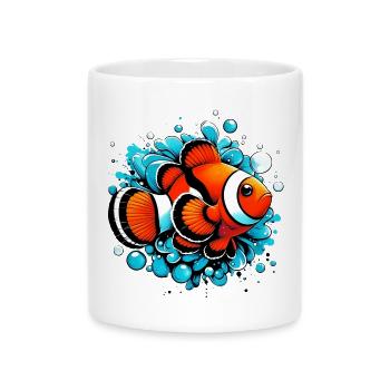 Clownfisch - Tasse mit Herzhenkel - Weiß - Vorne