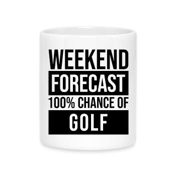 Golf - Tasse mit Herzhenkel - Weiß - Vorne