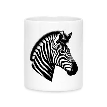 Zèbre - Mug avec anse en forme de cœur - blanc - Devant