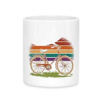 Firmenfahrrad-Enthusiast Vintage-Design - Tasse mit Herzhenkel - Weiß - Vorne