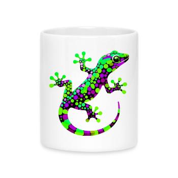 Gecko - Tasse mit Herzhenkel - Weiß - Vorne