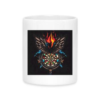 Dart - Tasse mit Herzhenkel - Weiß - Vorne