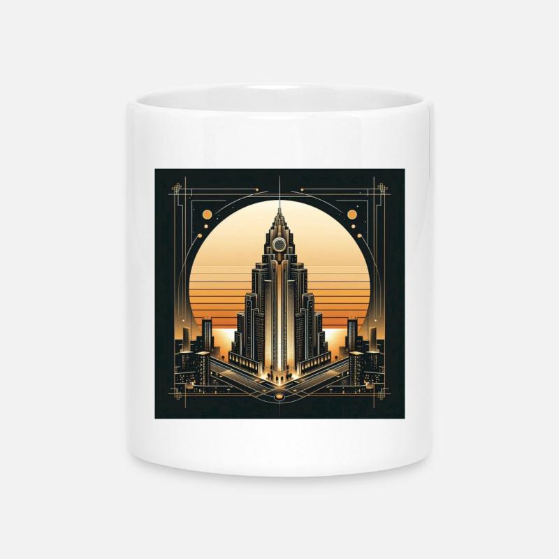 Skyscraper 1 - Mug with Heart-Shaped Handle - white