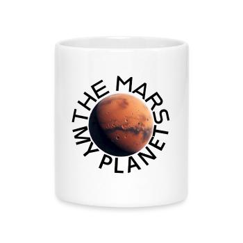 Surface martienne avec cratères - Mug avec anse en forme de cœur - blanc - Devant