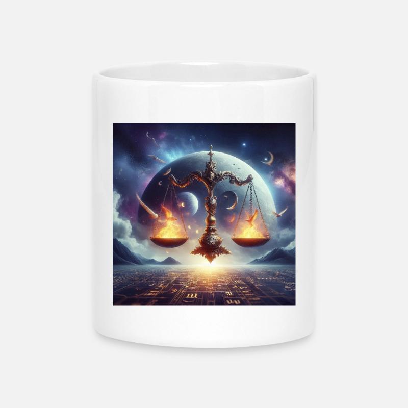 LIBRA \ Zodiac Signs - Mug with Heart-Shaped Handle - white