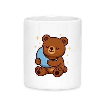 Cuddly Bear Moondream - Mug with Heart-Shaped Handle - white - Front