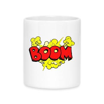 Illustration dynamique de l’explosion d’une bombe - Mug avec anse en forme de cœur - blanc - Devant