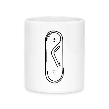 Snowboard - Mug with Heart-Shaped Handle - white - Front