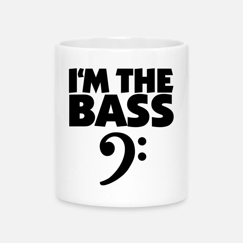 I'm the Bass Black (FR) - Mug avec anse en forme de cœur - blanc