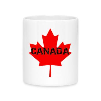 Faded Canada Maple Stamp - Mug with Heart-Shaped Handle - white - Front
