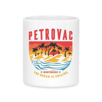 Petrovac Montenegro Strand Design - Tasse mit Herzhenkel - Weiß - Vorne