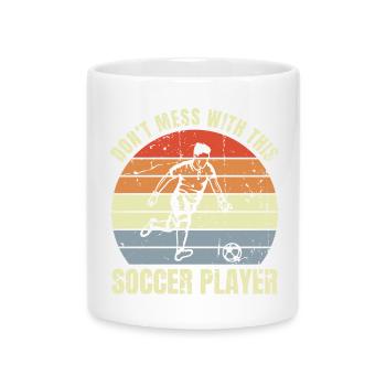 Lustiger Fußball Witz - Tasse mit Herzhenkel - Weiß - Vorne
