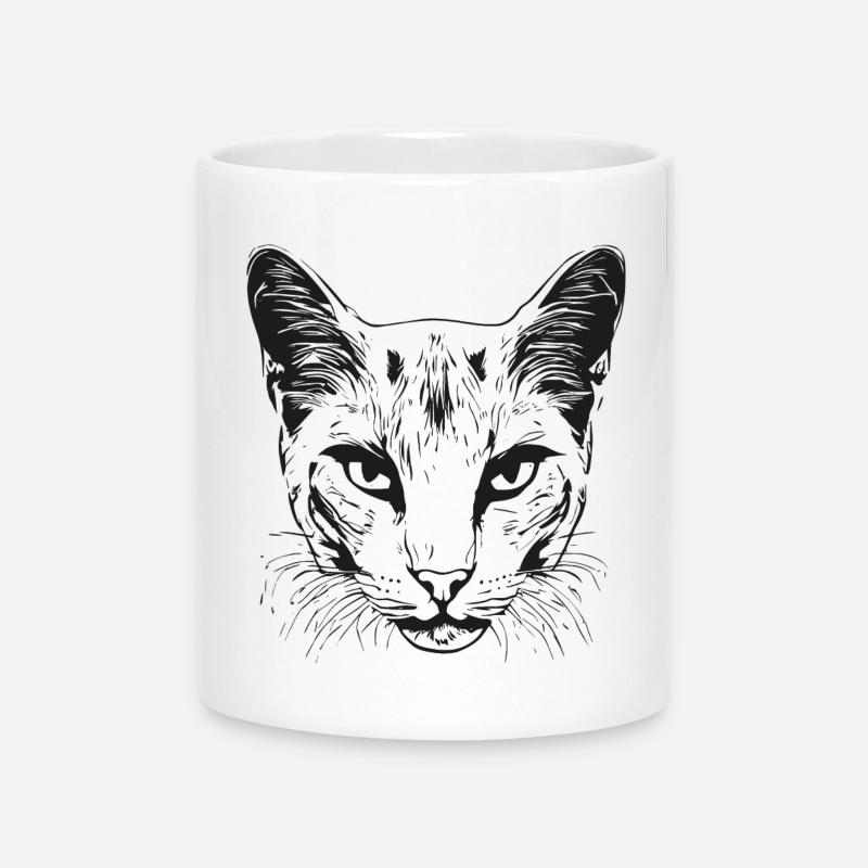 Katze 1 - Tasse mit Herzhenkel - Weiß