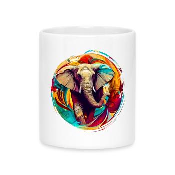 Elephant - Mug with Heart-Shaped Handle - white - Front