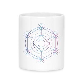 Merkaba - 7 Chakren - Tasse mit Herzhenkel - Weiß - Vorne