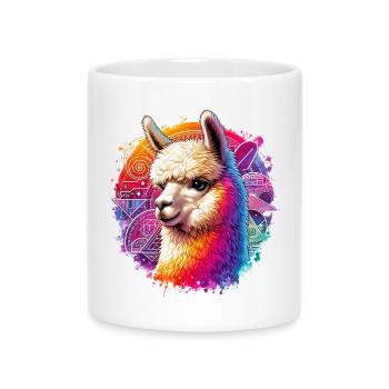 Alpaca - Mug with Heart-Shaped Handle - white - Front
