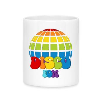 Disco Fox Discokugel Groovy Discothek Discofox - Tasse mit Herzhenkel - Weiß - Vorne