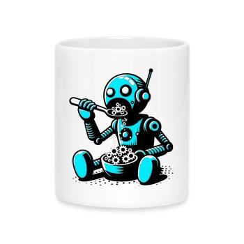Martian Extraterrestrial Alien Robot - Mug with Heart-Shaped Handle - white - Front