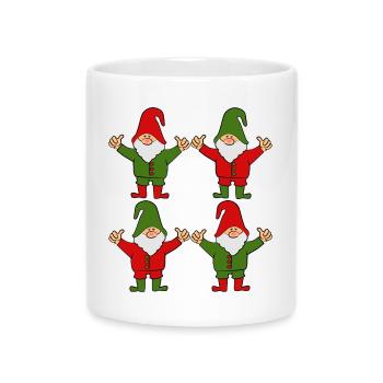 Wichtel Zwerge - Tasse mit Herzhenkel - Weiß - Vorne