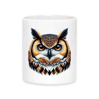 Eule - Tasse mit Herzhenkel - Weiß - Vorne