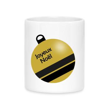 CHRISTMAS. MERRY CHRISTMAS. MERRY CHRISTMAS. NEW YEAR’S DAY - Mug with Heart-Shaped Handle - white - Front