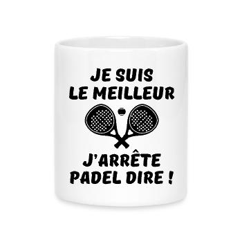 padel, padel sport, sport de raquette - Mug avec anse en forme de cœur - blanc - Devant