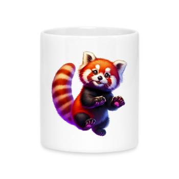 Red panda - Mug with Heart-Shaped Handle - white - Front