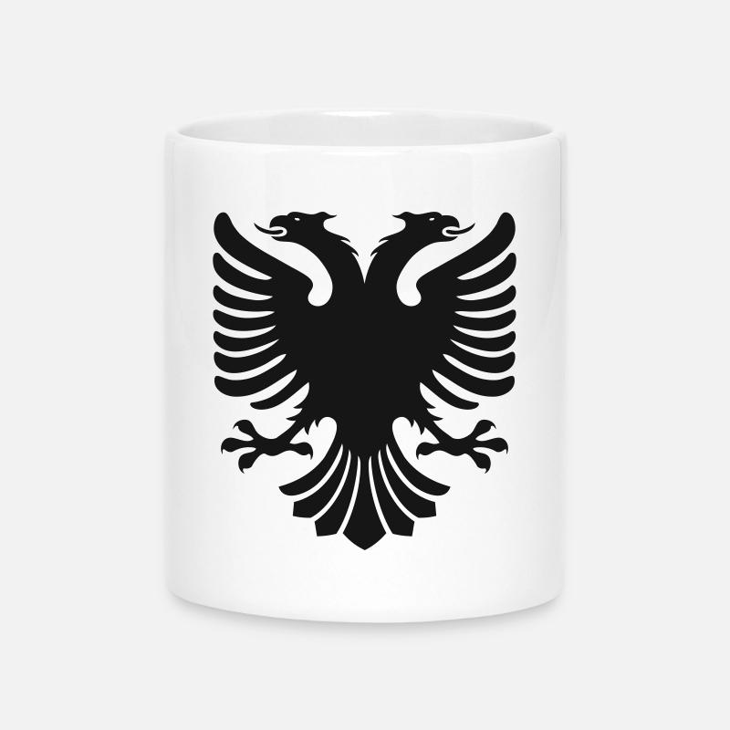 Aigle a 2 tetes - Mug avec anse en forme de cœur - blanc