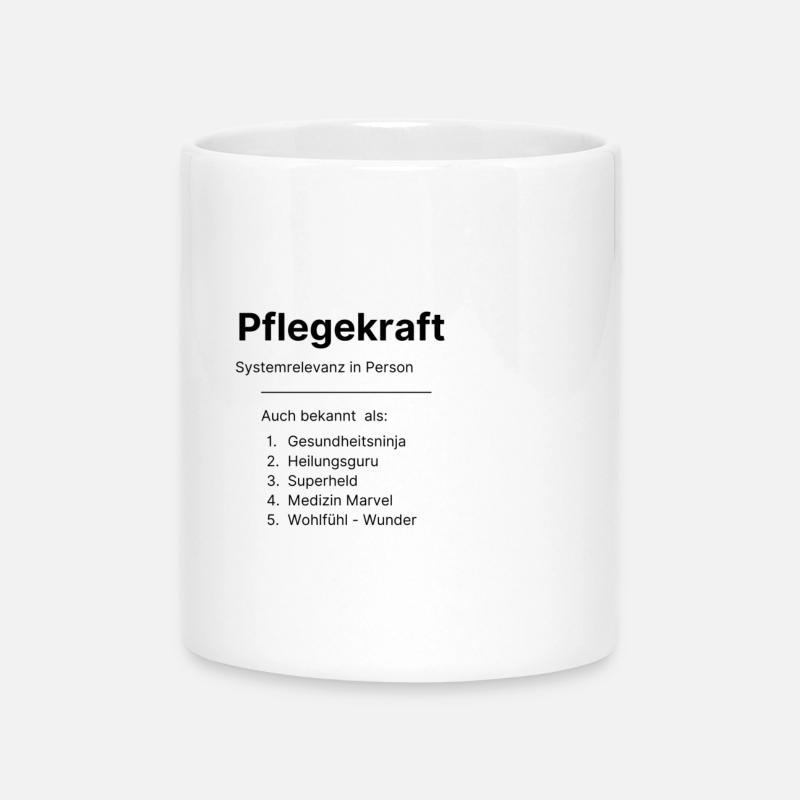 Definition Pflegekraft - Tasse mit Herzhenkel - Weiß