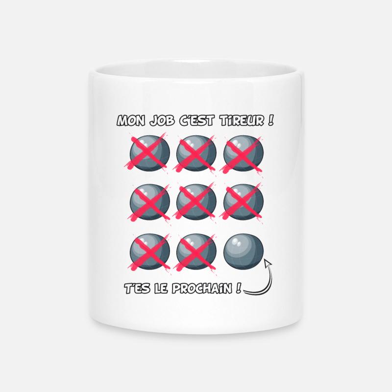 Occupation shooter - Mug with Heart-Shaped Handle - white