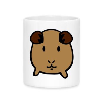 guinea pig - Mug with Heart-Shaped Handle - white - Front
