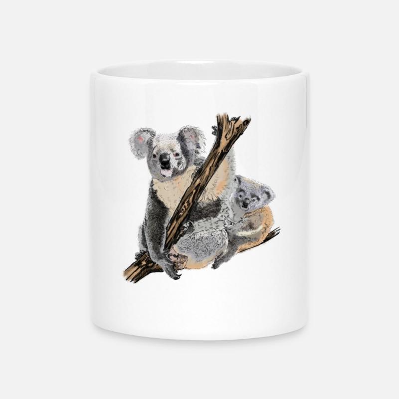 koala bear - Krus med hjertehank - hvid