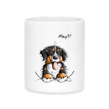 Heureux Bouvier Bernois - Chiens - Cadeau - Mug avec anse en forme de cœur - blanc - Devant