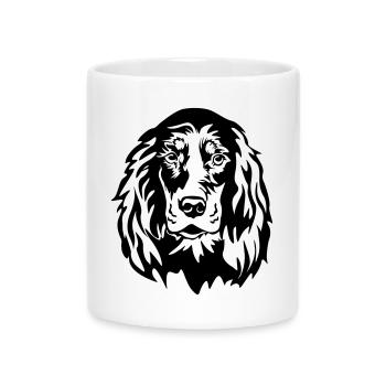 Gordon Setter Kopf - Tasse mit Herzhenkel - Weiß - Vorne