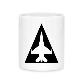 F-16 Viper / Kampf Falcon Jet-Jagdflugzeug / F16 - Tasse mit Herzhenkel - Weiß - Vorne