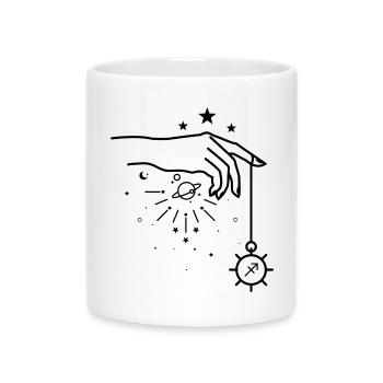 Mitternachts-Punkt - Tasse mit Herzhenkel - Weiß - Vorne