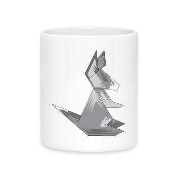 Geometry Rabbit Animals Symbol Logo icon - Mug with Heart-Shaped Handle - white - Front