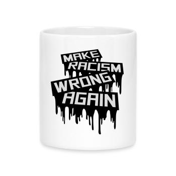 Rendre le racisme répréhensible - Mug avec anse en forme de cœur - blanc - Devant