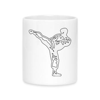 Karate Silver - Mug with Heart-Shaped Handle - white - Front